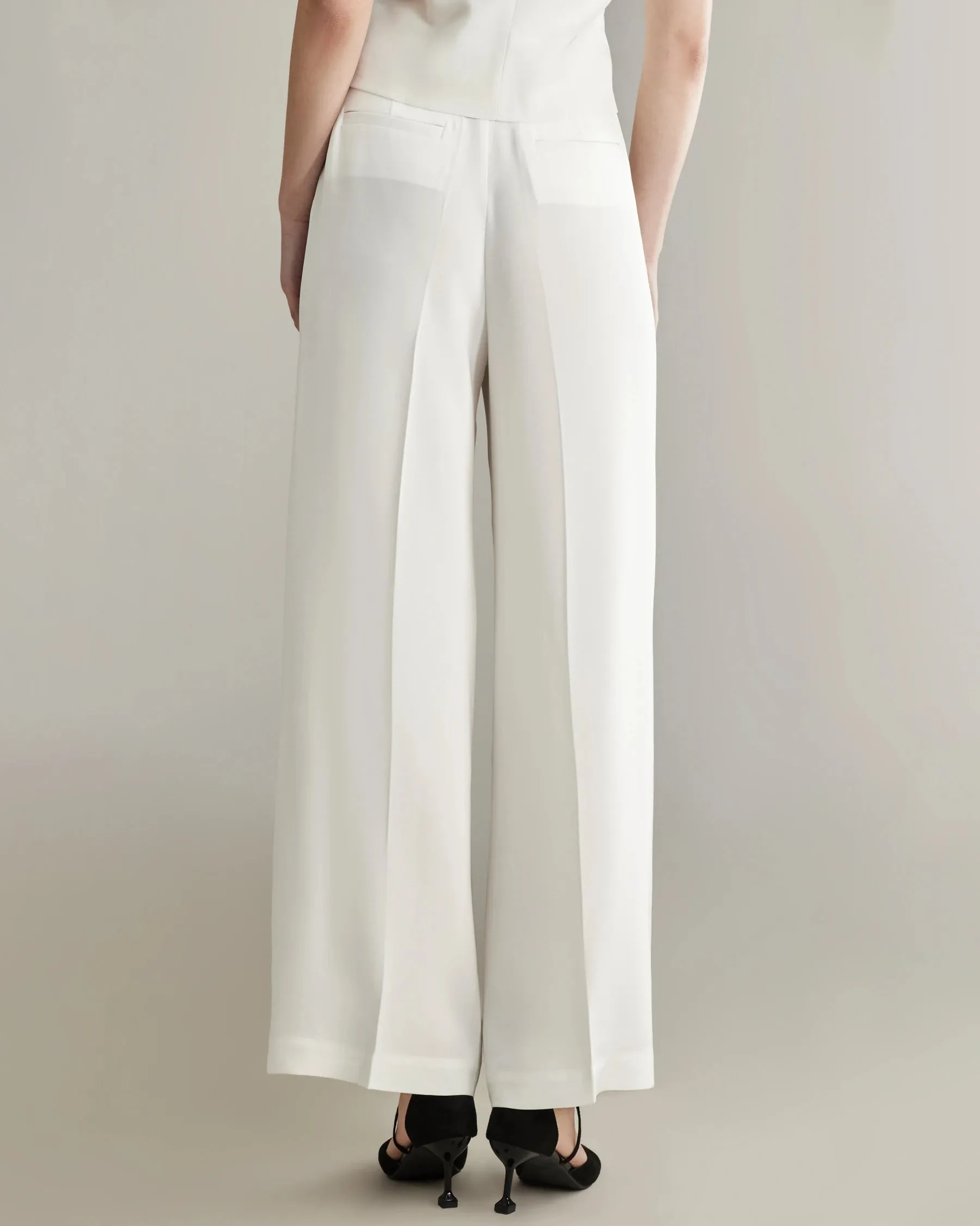 40 Momme Wide Leg Silk Pants