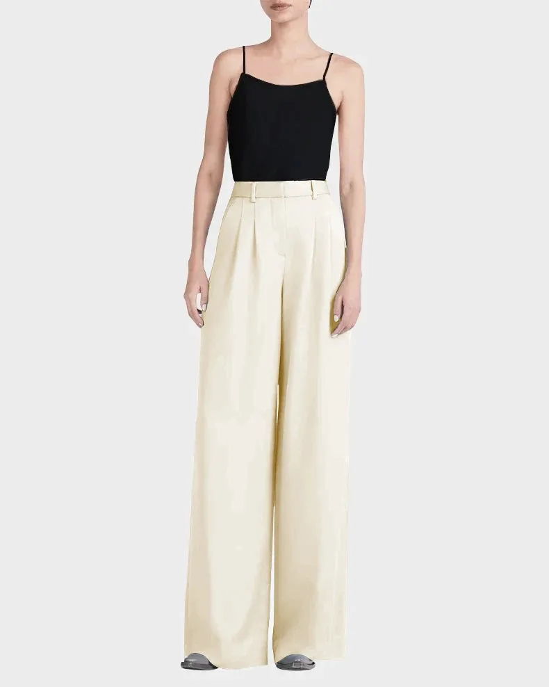 40 Momme Wide Leg Silk Pants