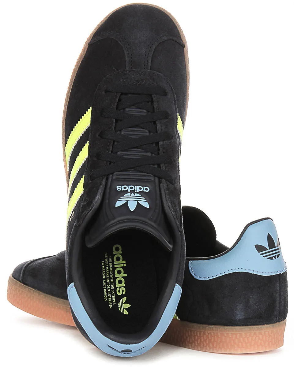 Adidas Gazelle J In Navy Yellow For Youth