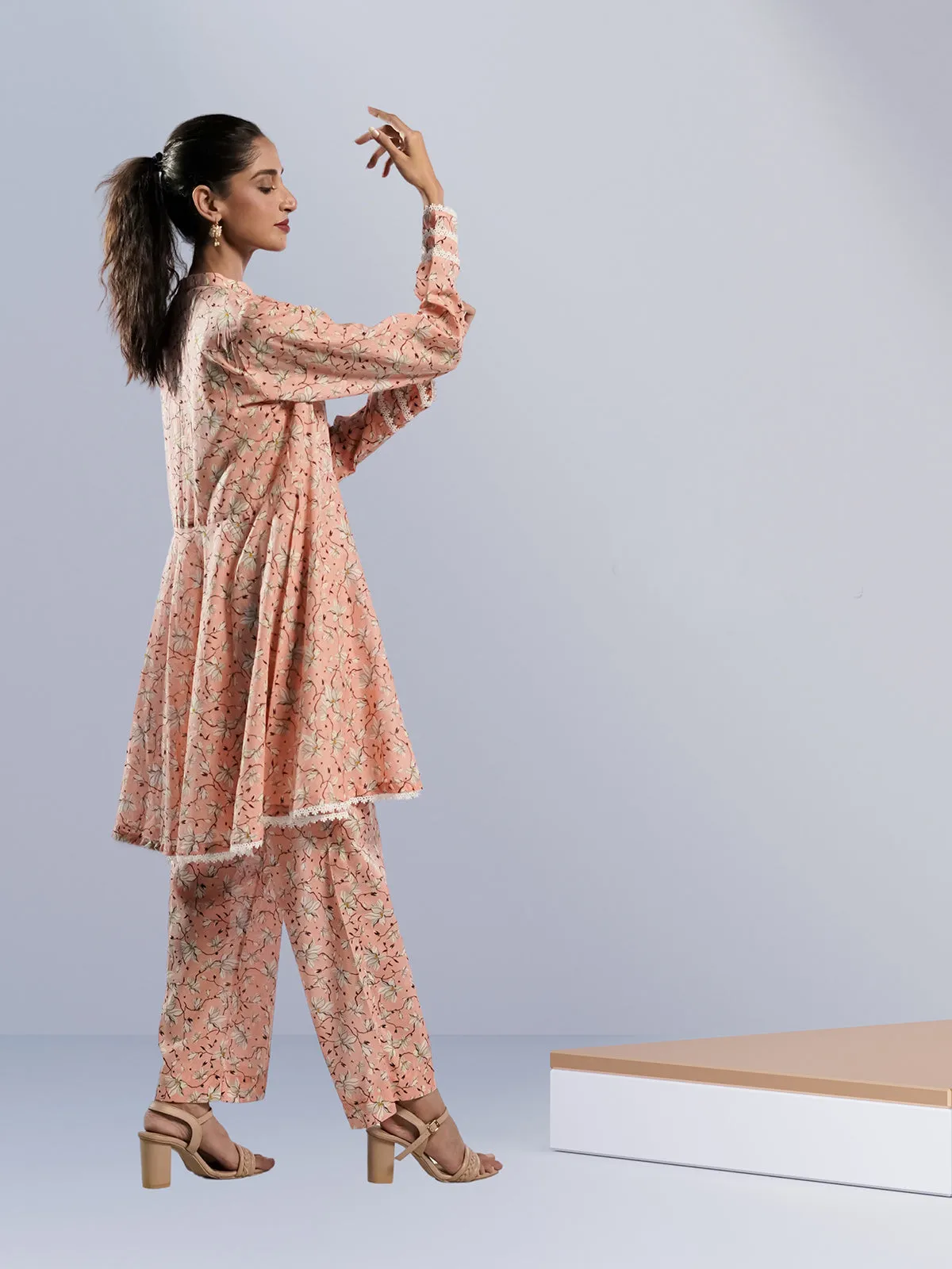 Ahlam Soft Cambric Stitched-Woven Co-ord Set Collection'2024