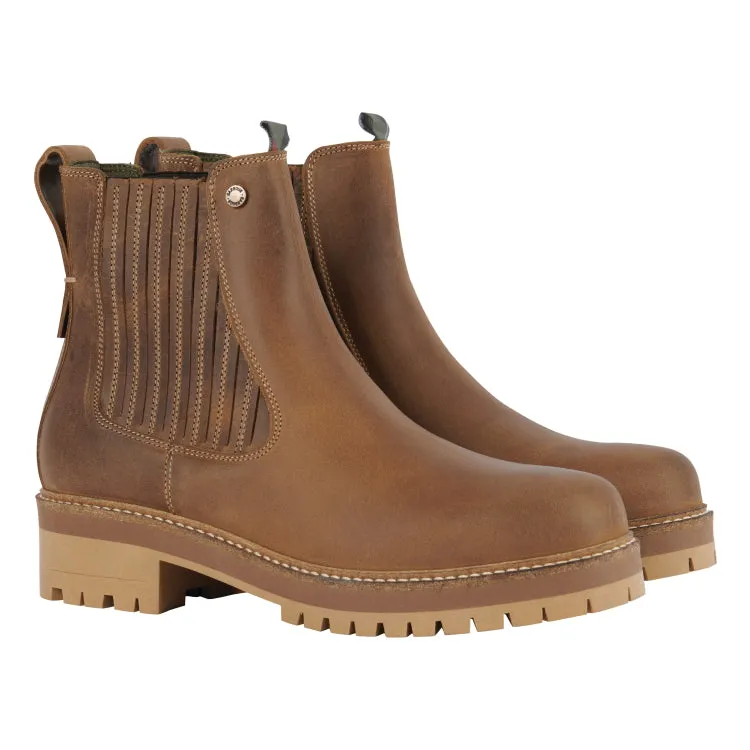 Barbour Ladies Joelle Rugged Chelsea Boots - Tan