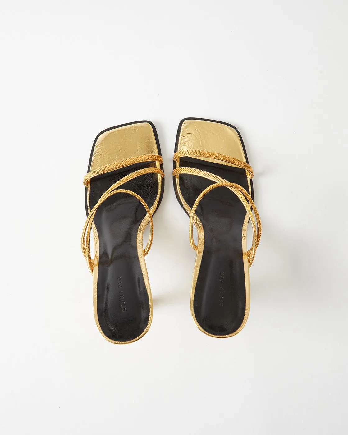 Bella Sandals Leather Gold