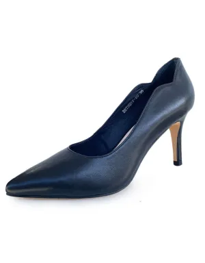 Bethuny Heels Navy Leather