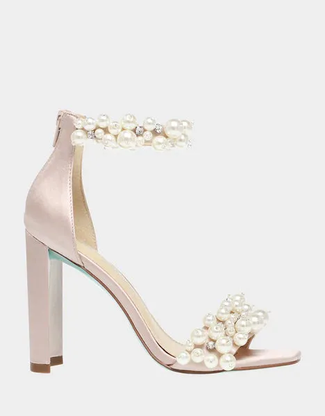 Betsey Johnson Fay Heels In Blush