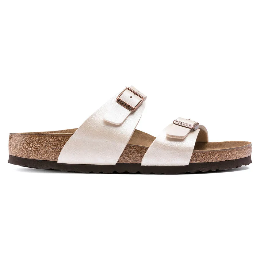 Birkenstock Women's Sydney Birko-Flor (Graceful Pearl White - Regular Fit)