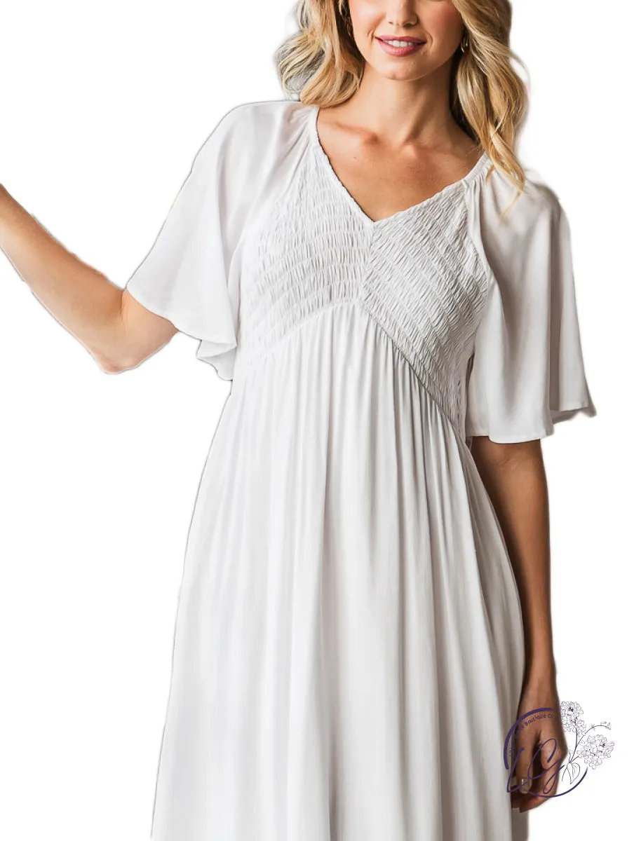 Blissful Breeze V-Neck Midi Dress