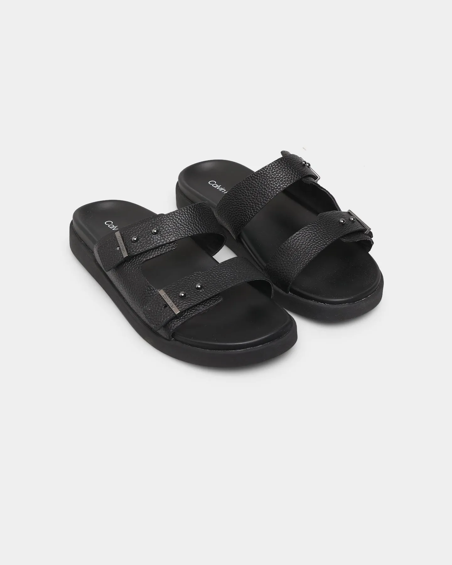 Calvin Klein Leather Sandals CK Black