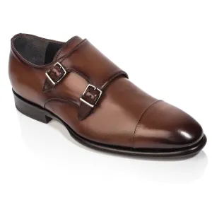 Capo Cognac Cap Toe Monkstrap