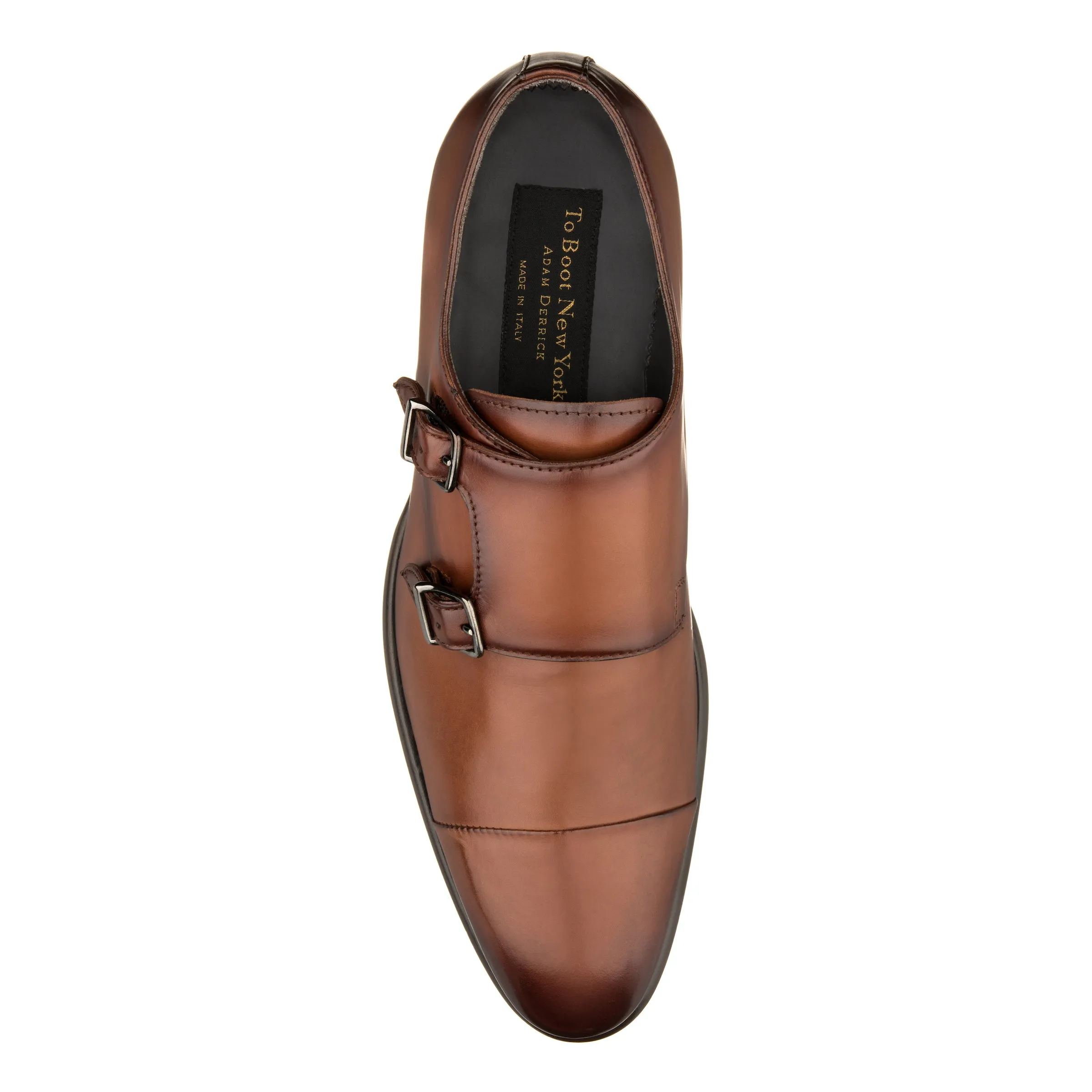 Capo Cognac Cap Toe Monkstrap