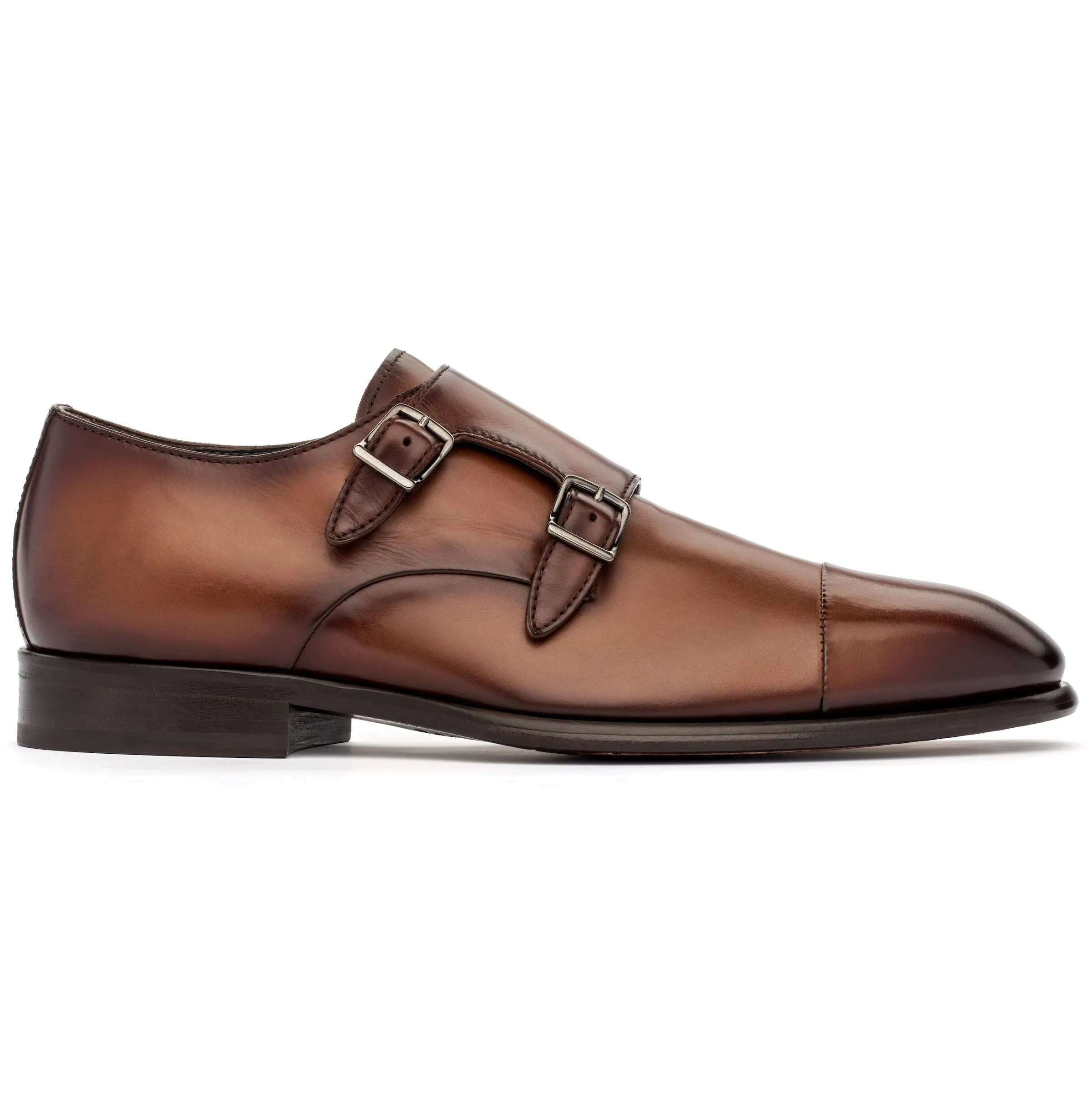 Capo Cognac Cap Toe Monkstrap