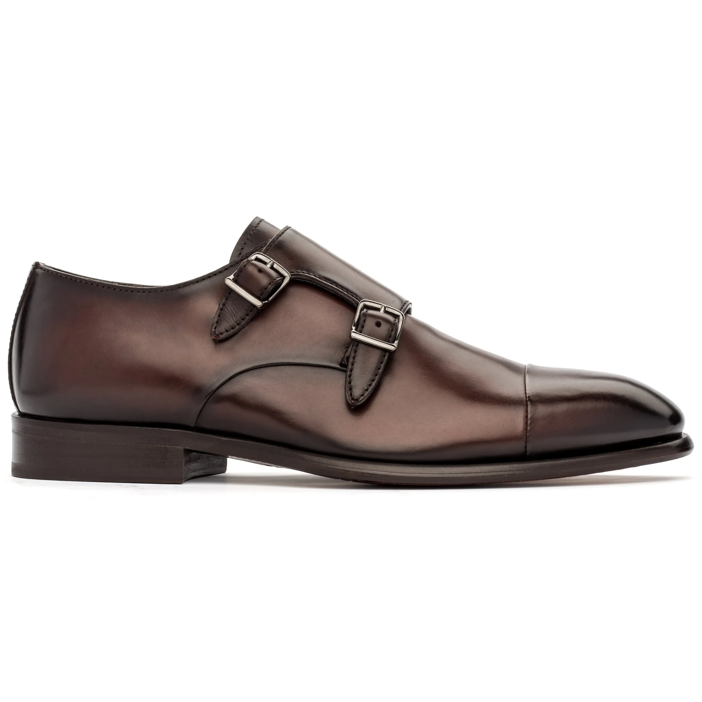 Capo Dark Brown Cap Toe Monkstrap