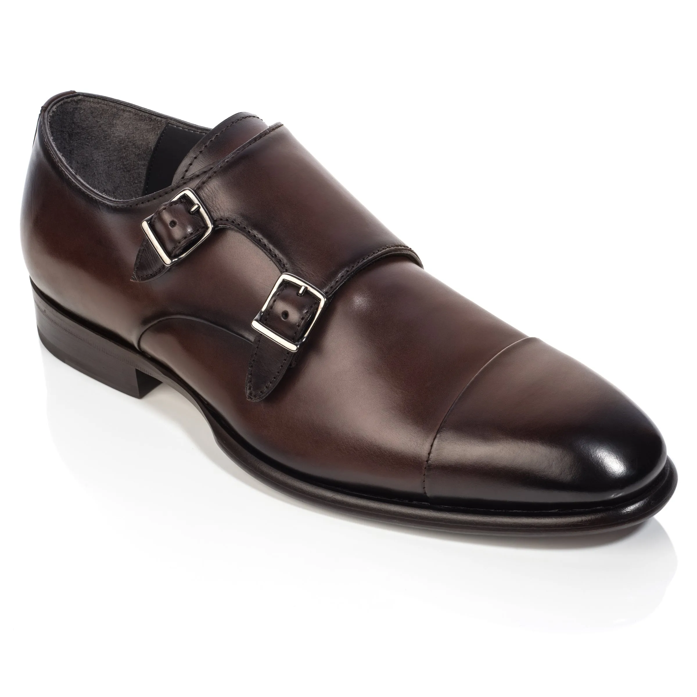 Capo Dark Brown Cap Toe Monkstrap