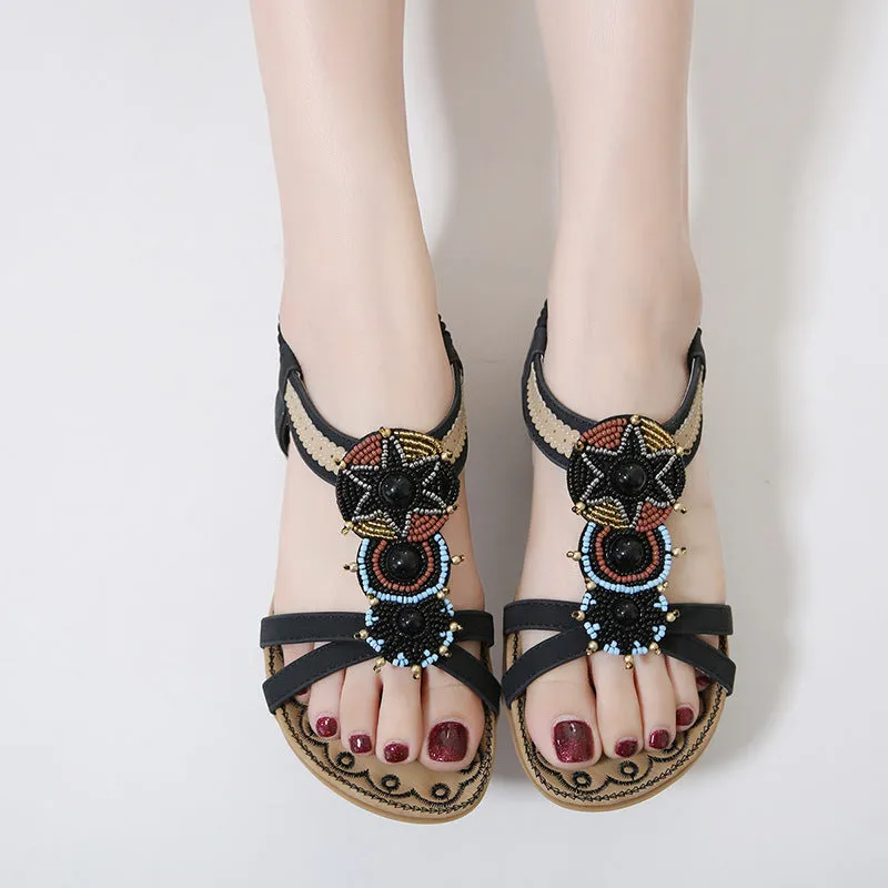 Comfortable Bead Slip Sandals