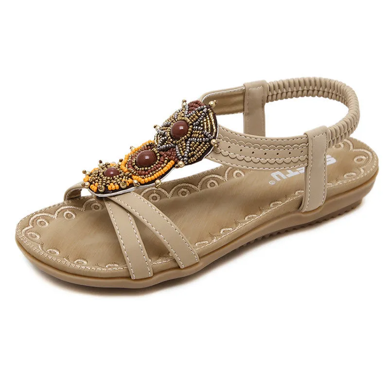 Comfortable Bead Slip Sandals