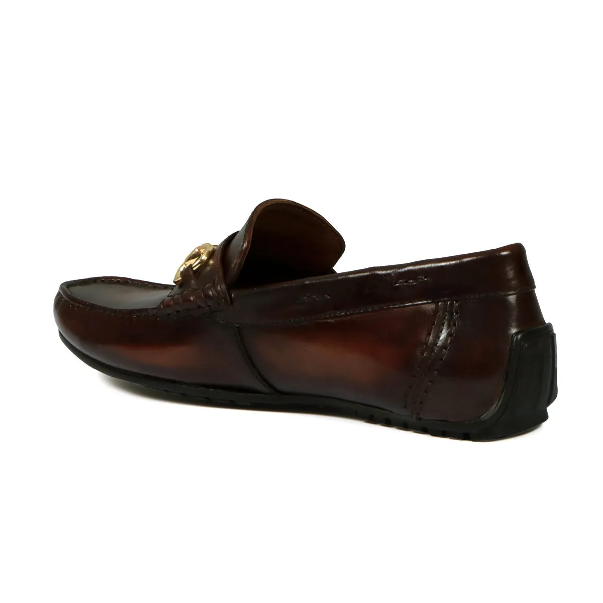 Espresso Horse-bit Driving Loafer Shoe