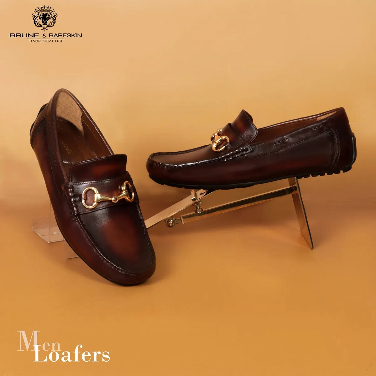 Espresso Horse-bit Driving Loafer Shoe