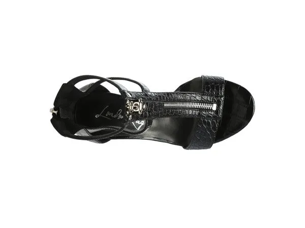 FELICITY Zip Up Croc Textured Sandals