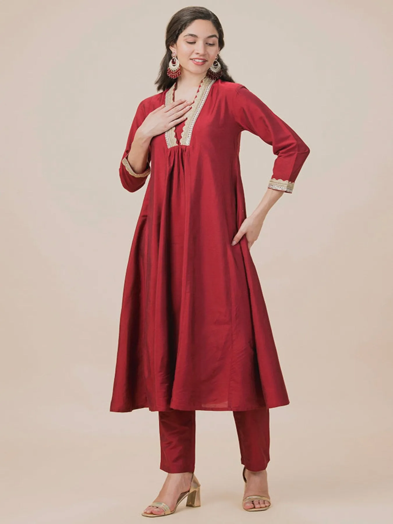 Festive Kimono Kurta Set