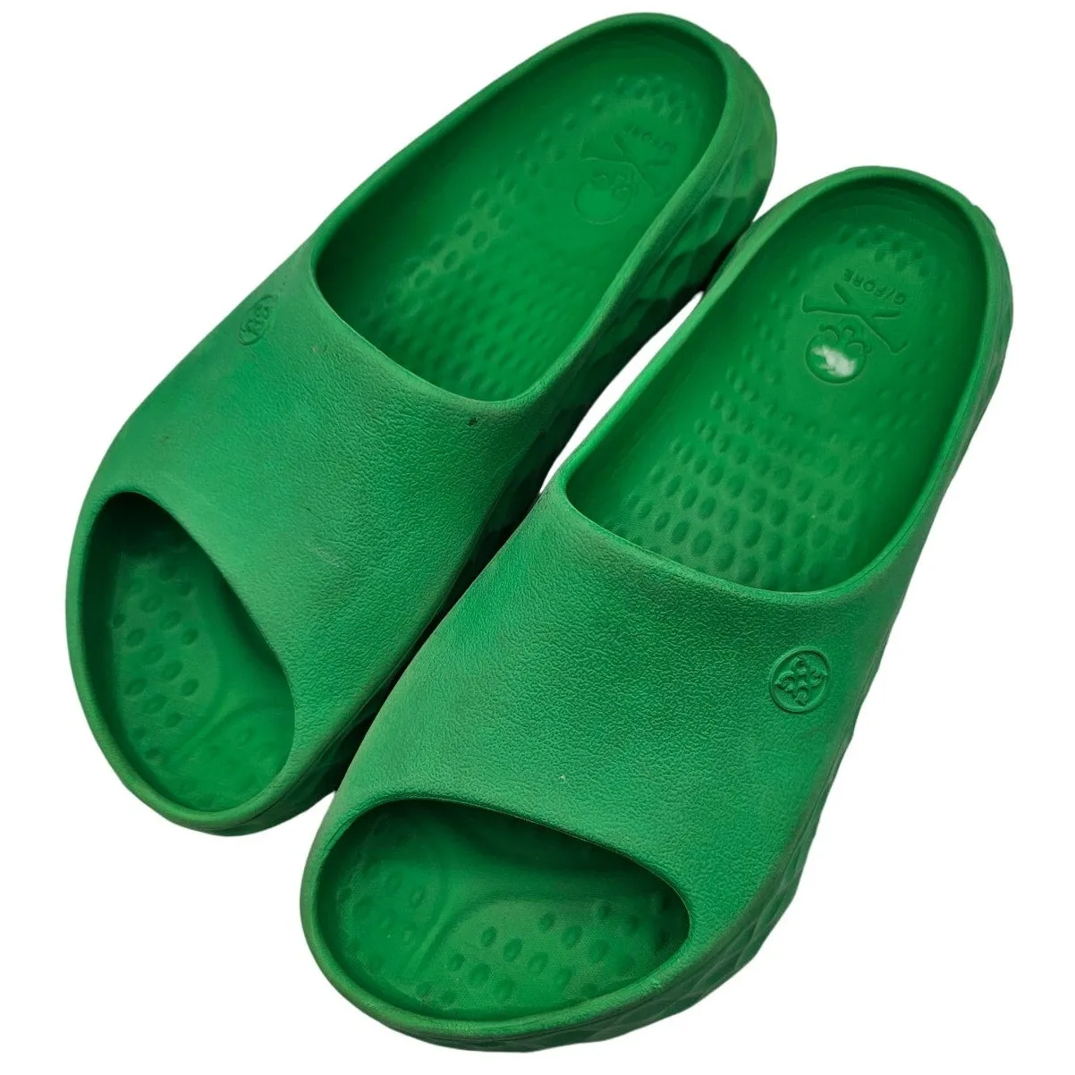 Gforce Mens Sz L Slides Sandals Kelly Green Lightweight Rubber