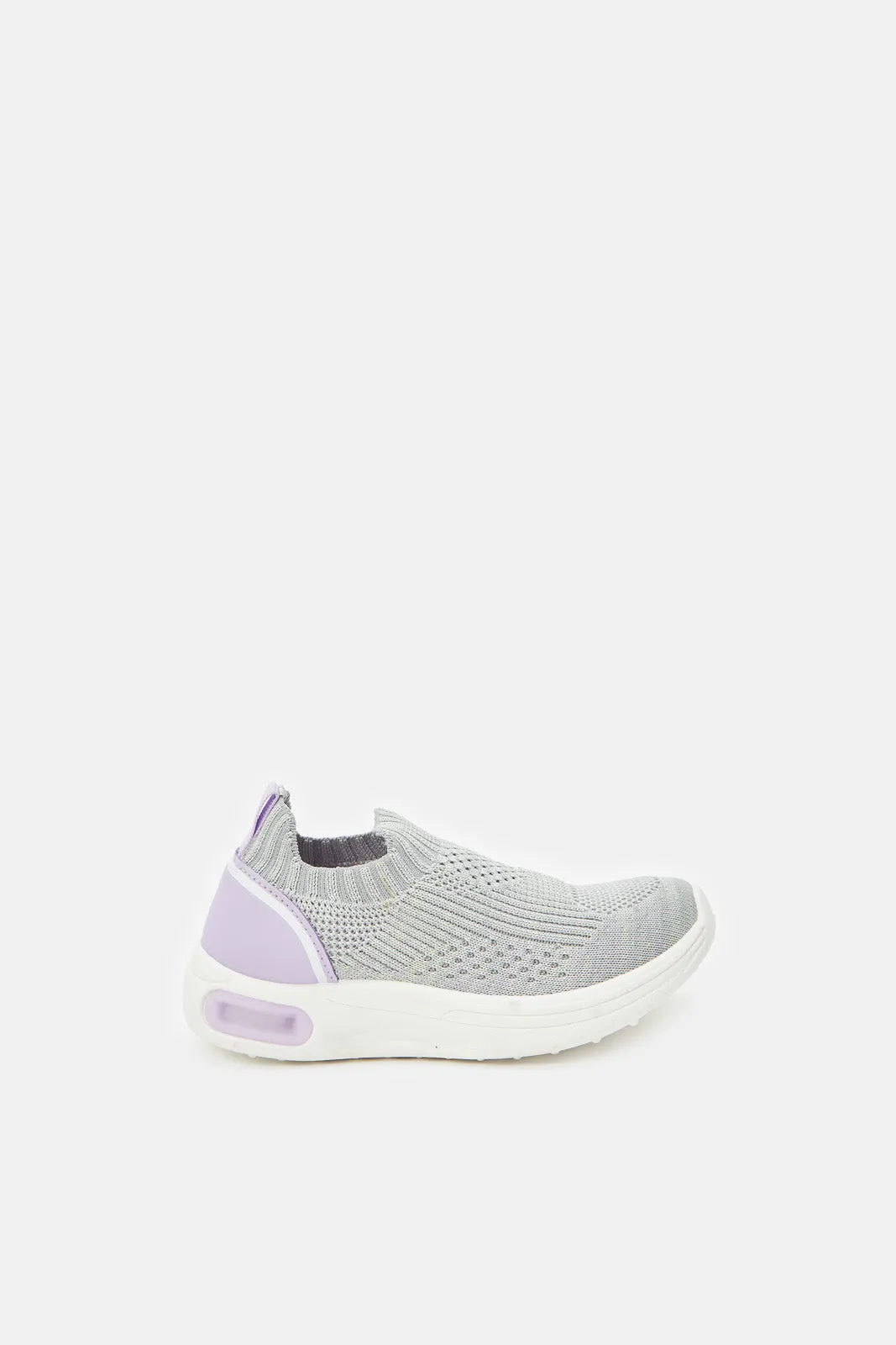 Girls Purple Slip-On Sneaker