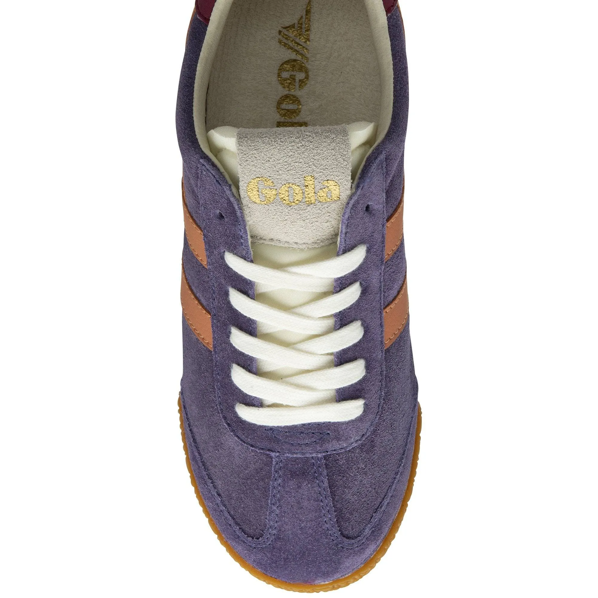 Gola Elan Ladies Plum/Terracotta/Cerise Suede Lace Up Trainers