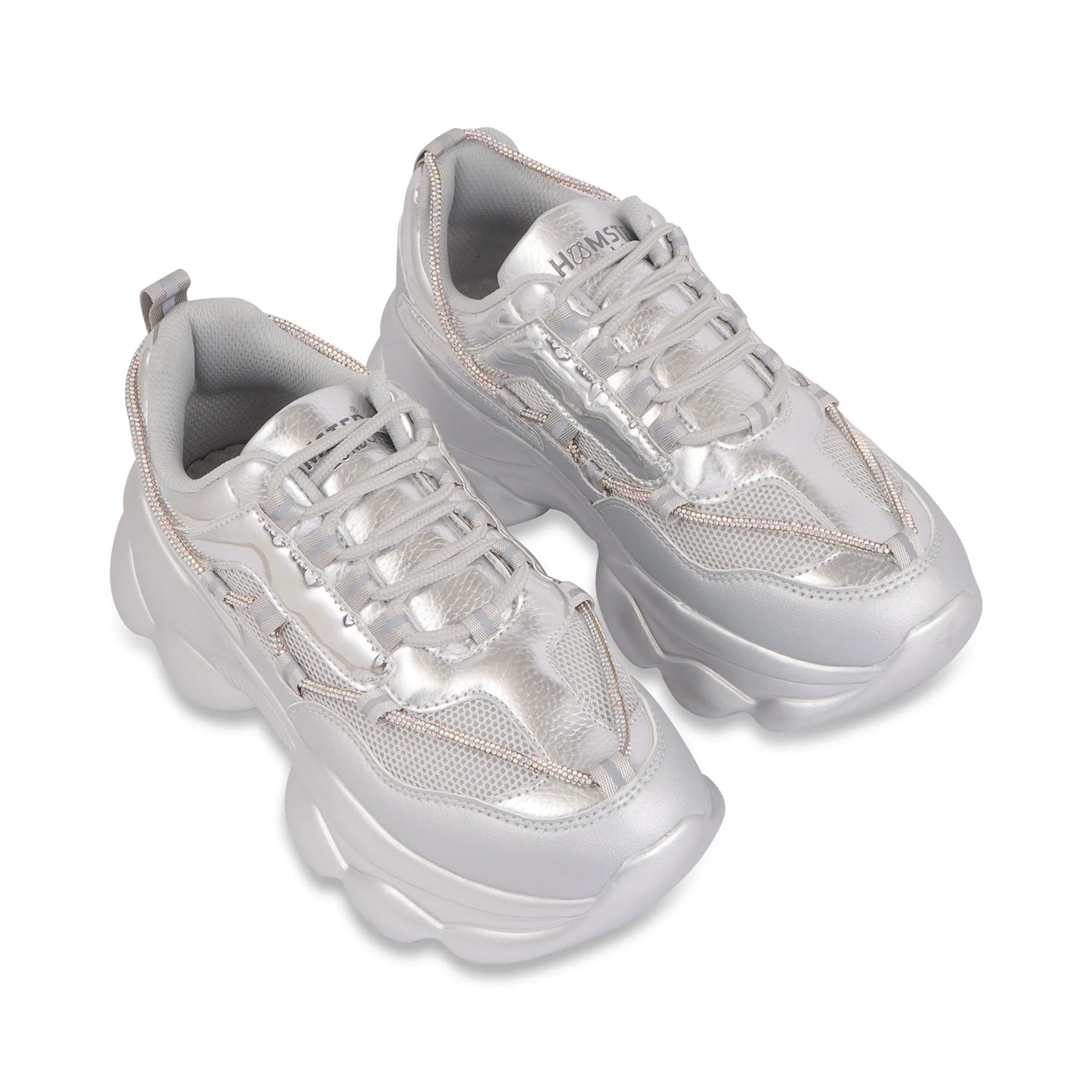 Hamster London Marcella Party Silver Sneakers