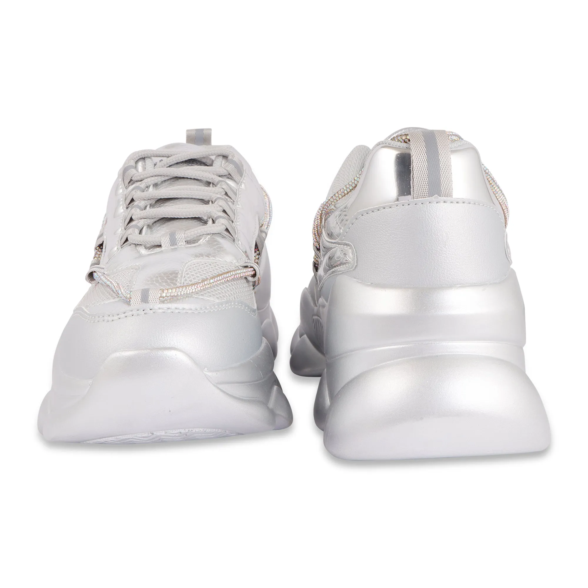 Hamster London Marcella Party Silver Sneakers