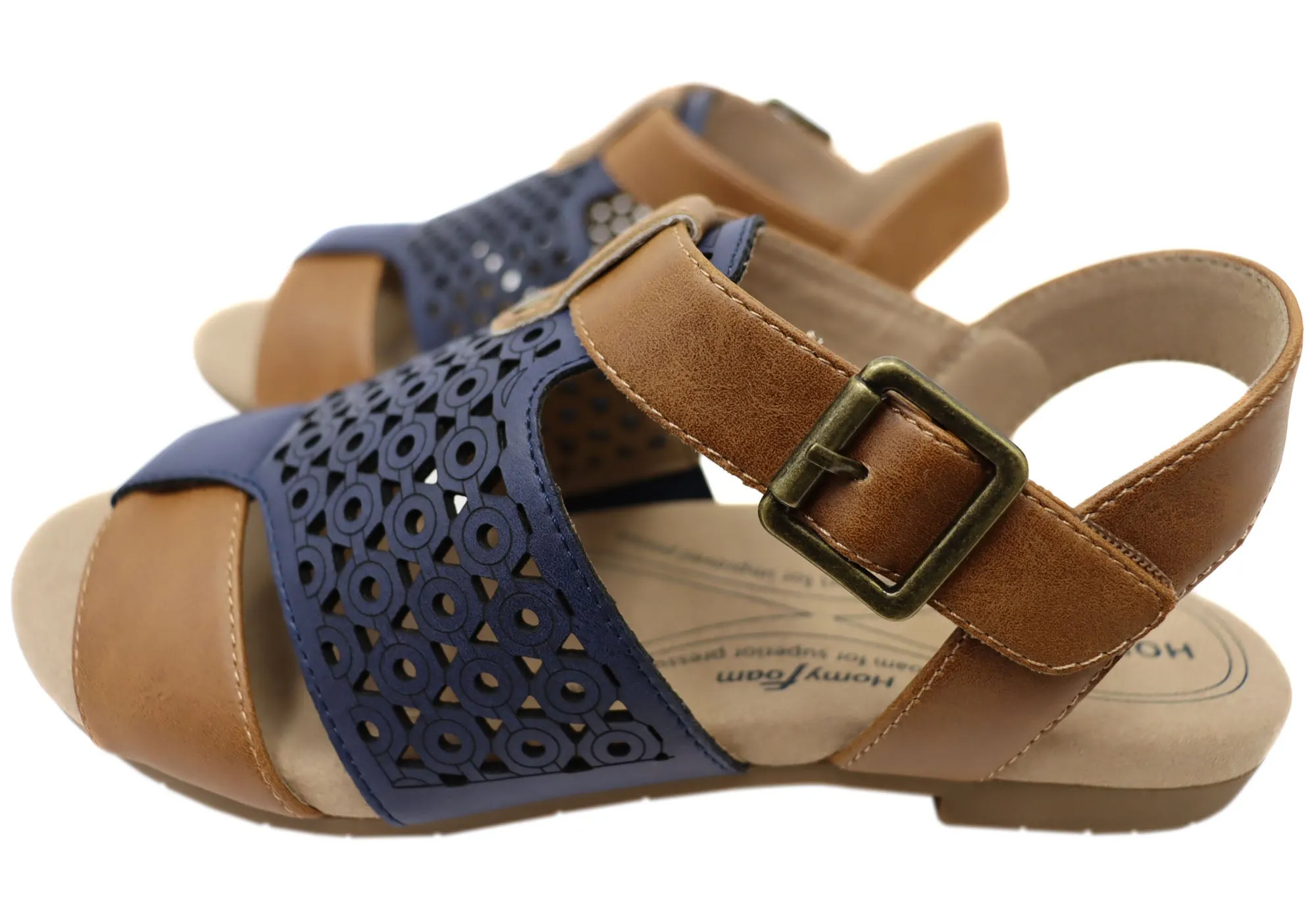 Homyped Womens Bobby T Bar Comfortable Sandals