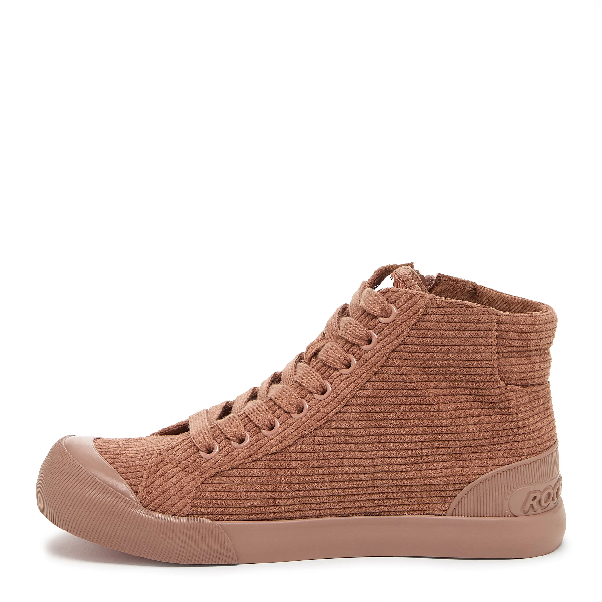 Jazzin Mauve Corduroy High-top Trainers