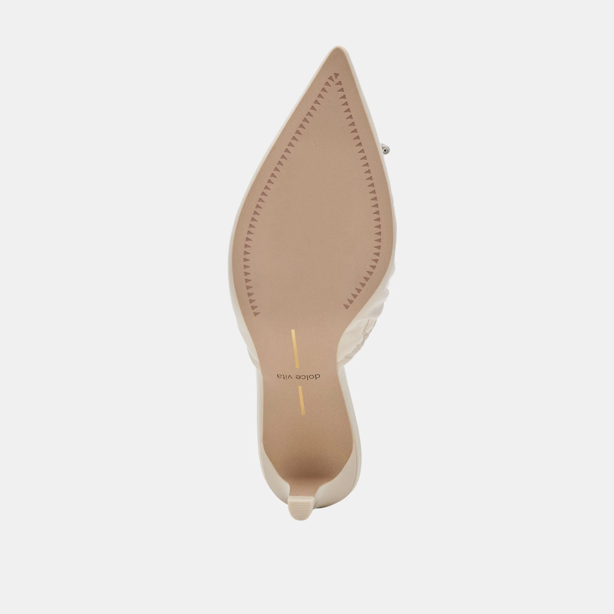 KAIRI MID HEELS IVORY CRINKLE PATENT