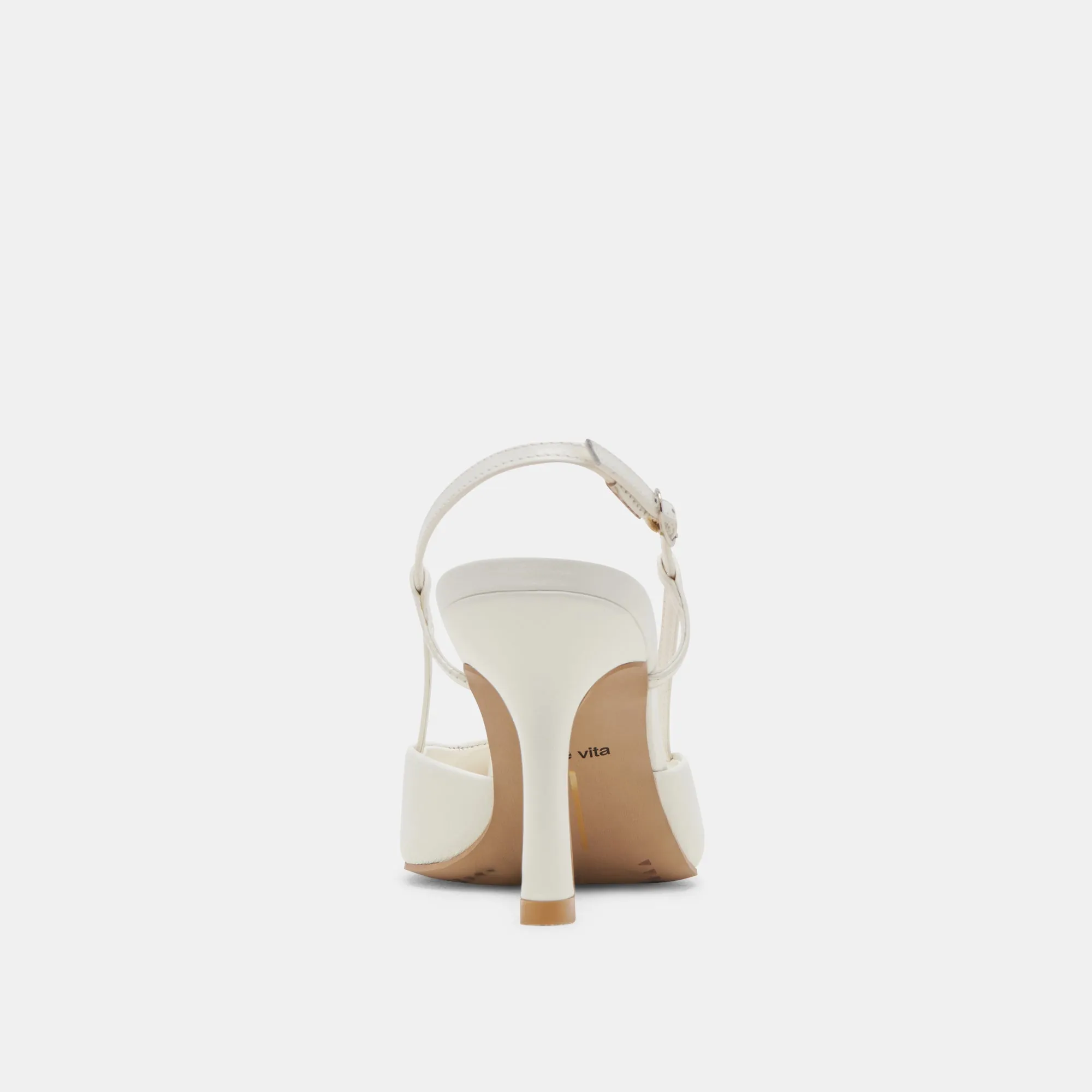 KIM HEELS WHITE LEATHER