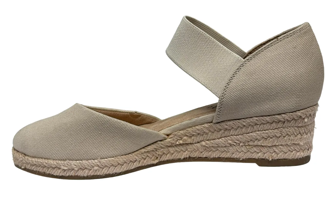 Lifestride Women's White Velocity 2.0 Espadrille Wedge Sandals