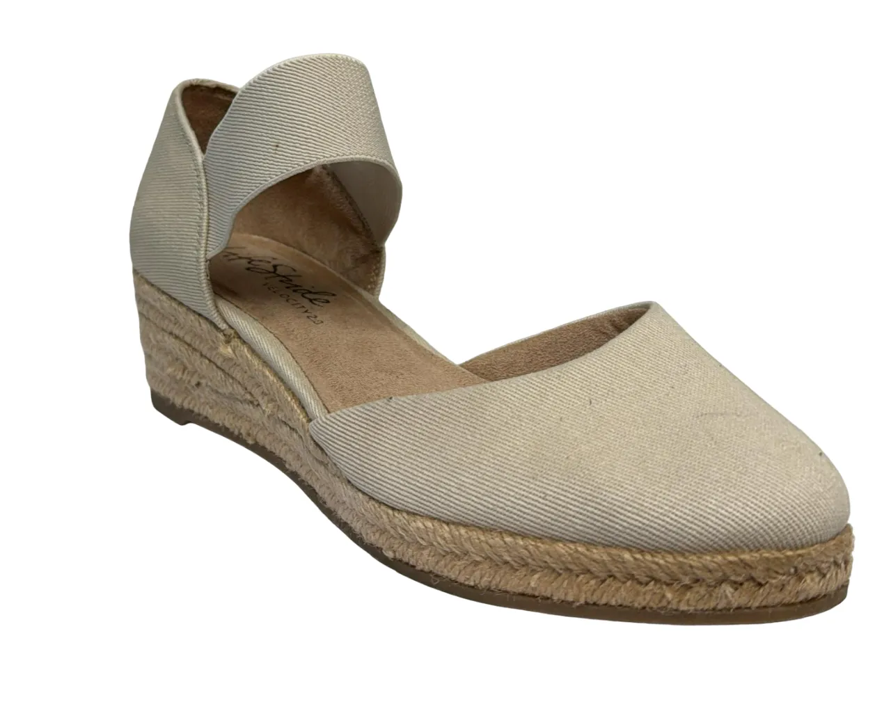 Lifestride Women's White Velocity 2.0 Espadrille Wedge Sandals