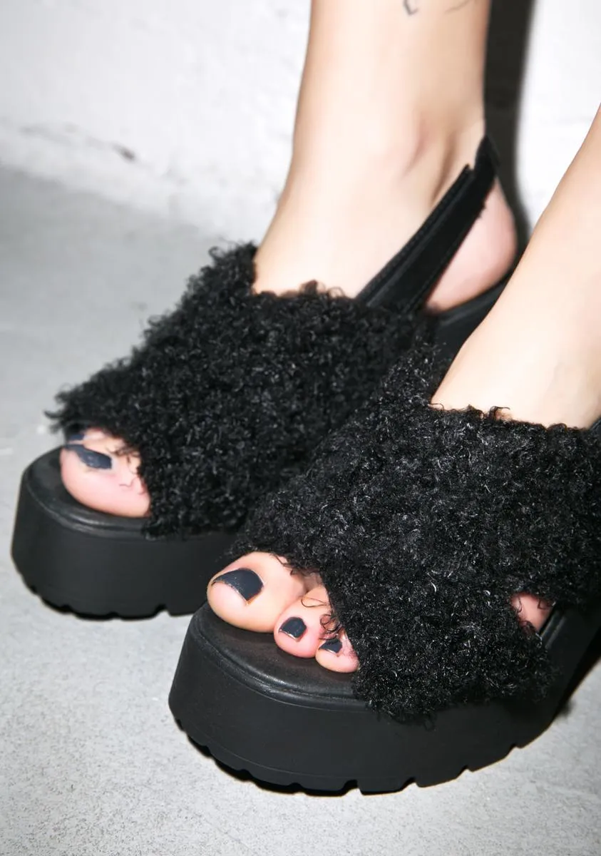 Lina Shaggy Sandals