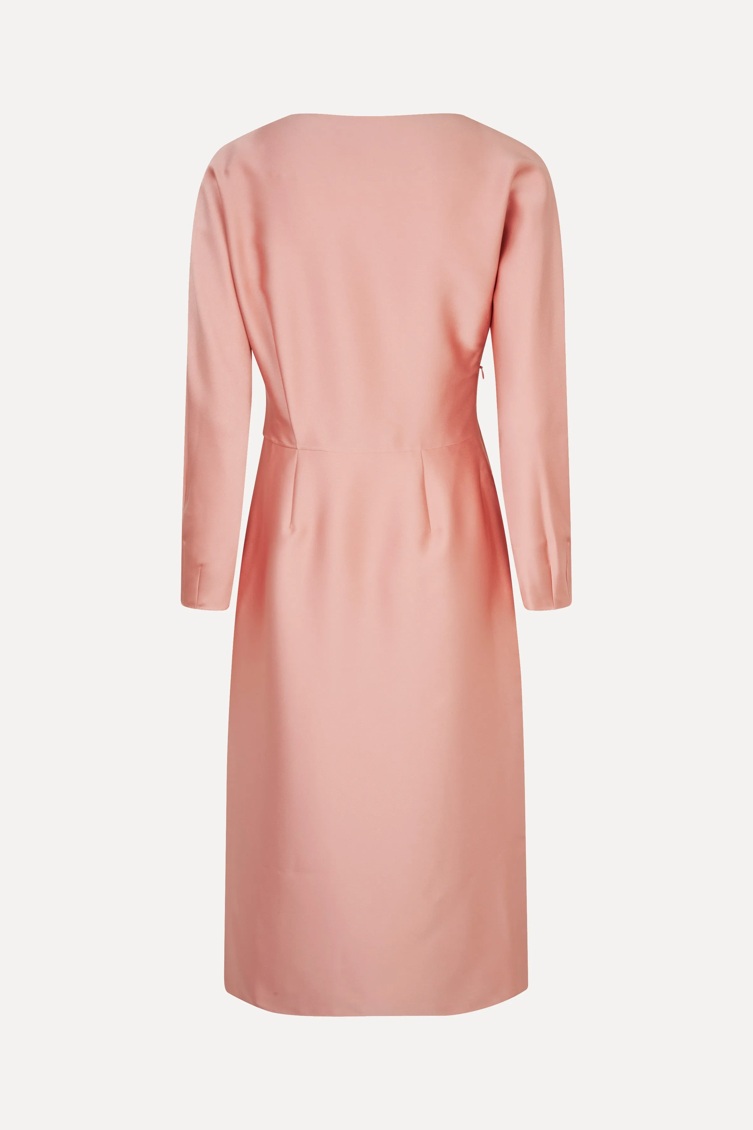 Long Sleeve Midi Dress - Rose Tan