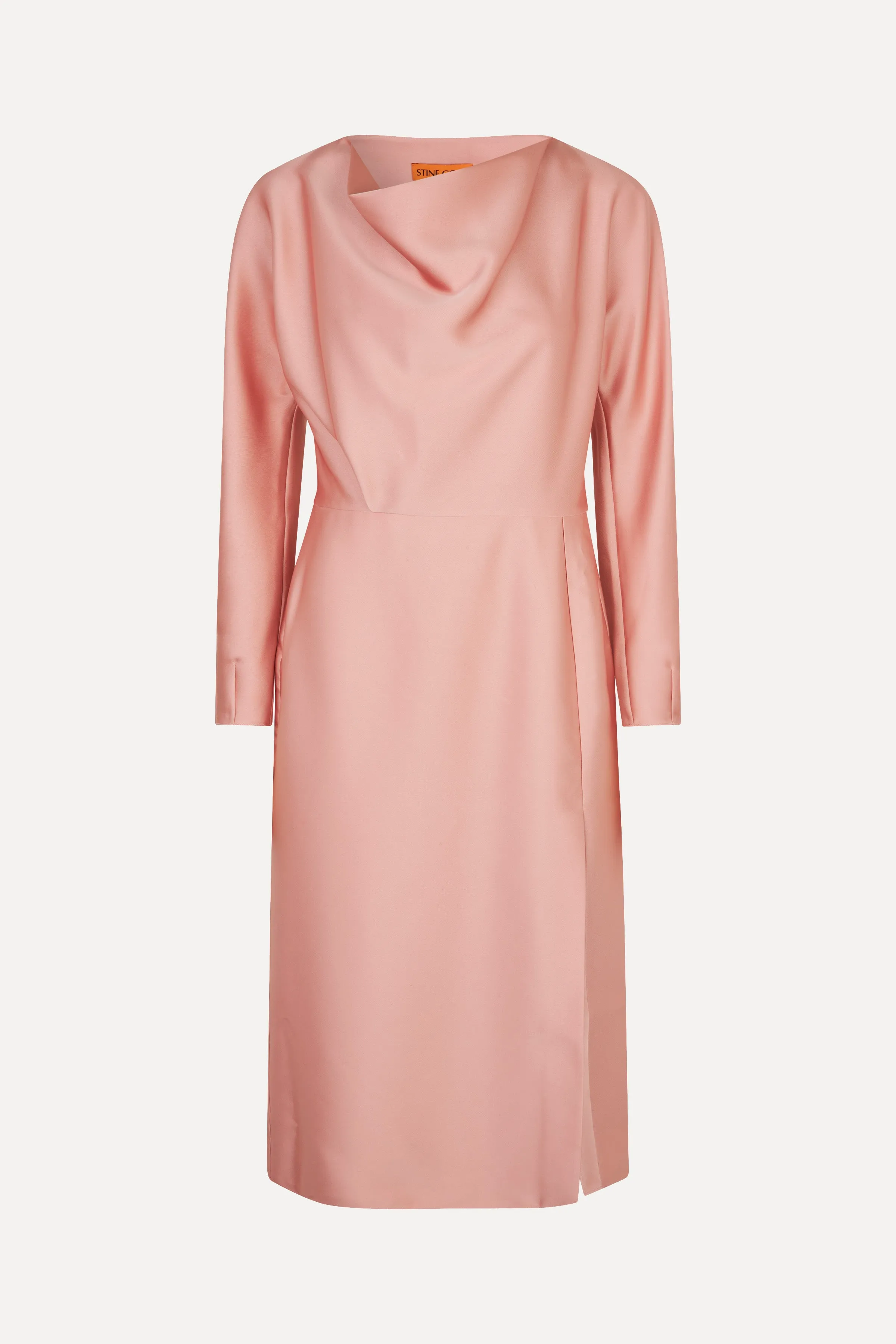 Long Sleeve Midi Dress - Rose Tan