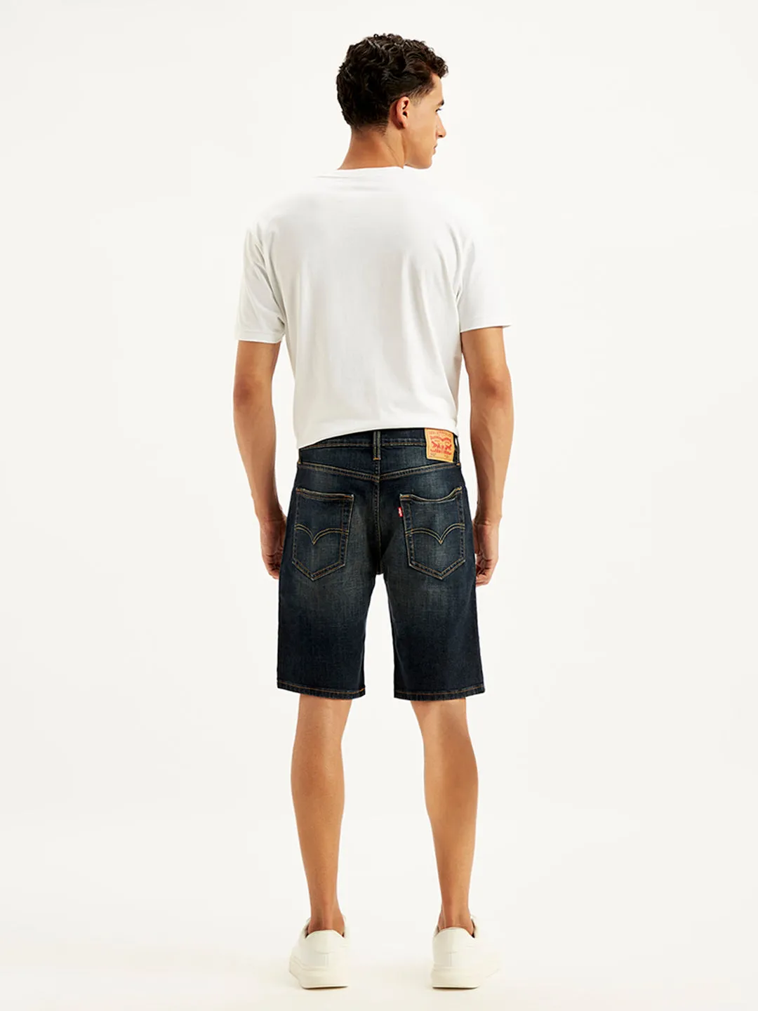 Men's Black Tapered Denim Shorts