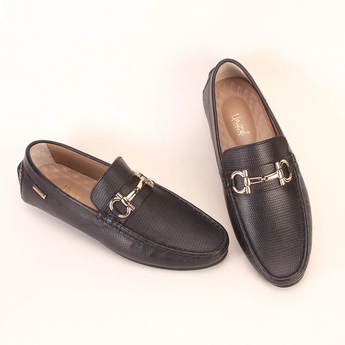 Men's "NAUTIAL" Leather Buckled Moccasins Shoes