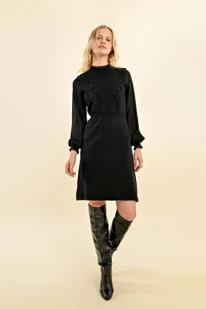 Molly Bracken Black Ruffle Dress