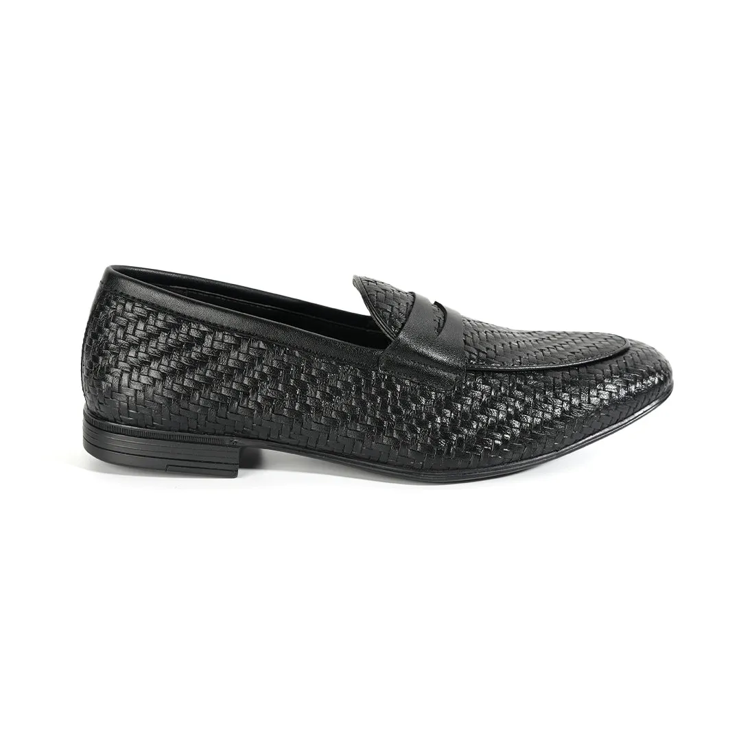 Monkstory Braided Flexi Business Slip-Ons - Black