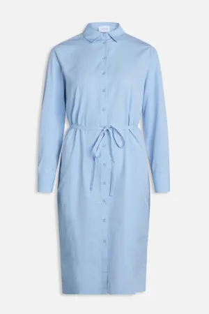 Morika Long Shirt Dress - Medium Blue