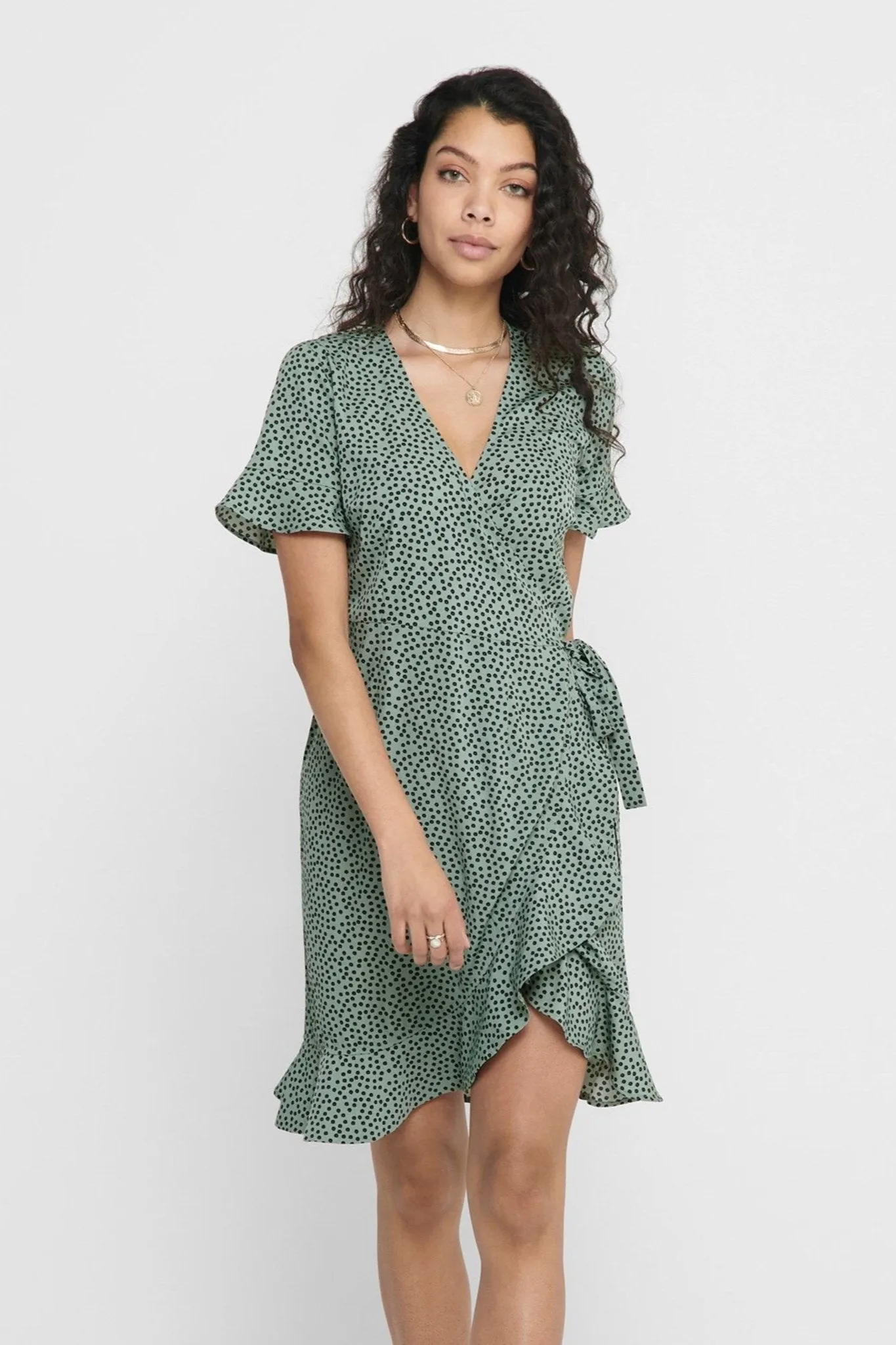 Olivia Wrap Dress - Chinois Green