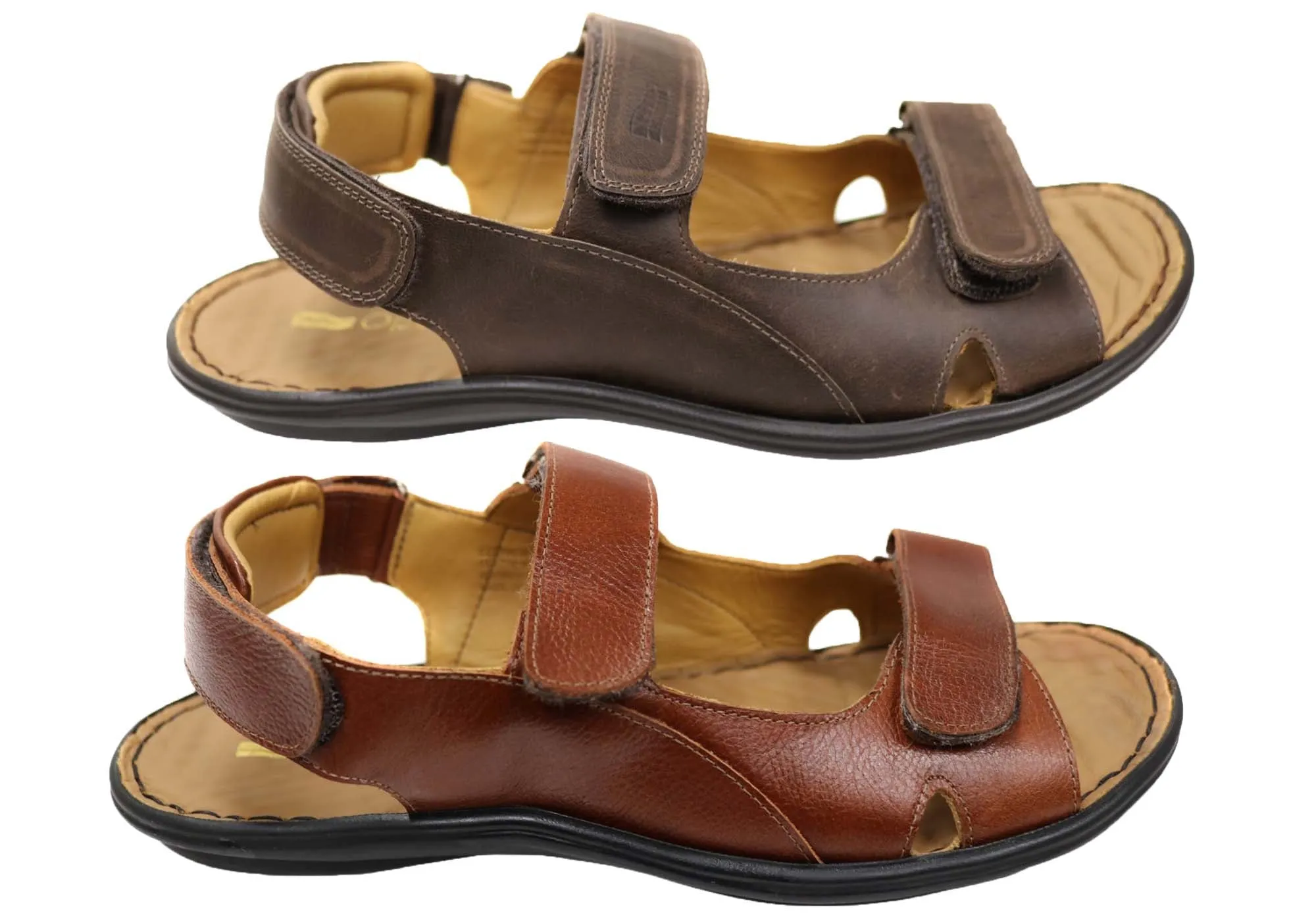 Opananken Miles Mens Comfortable Leather Adjustable Sandals