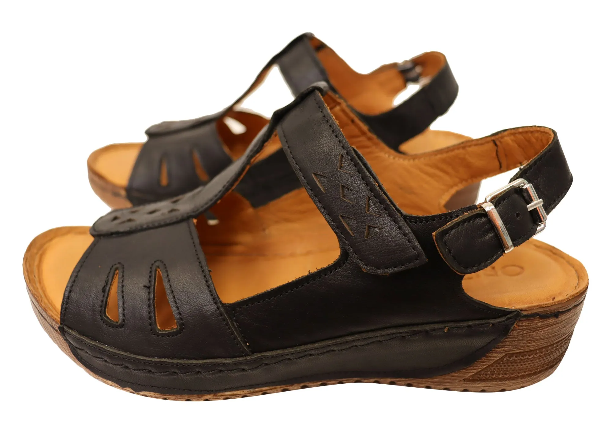 Orizonte Shaz Womens European Comfortable Leather Sandals