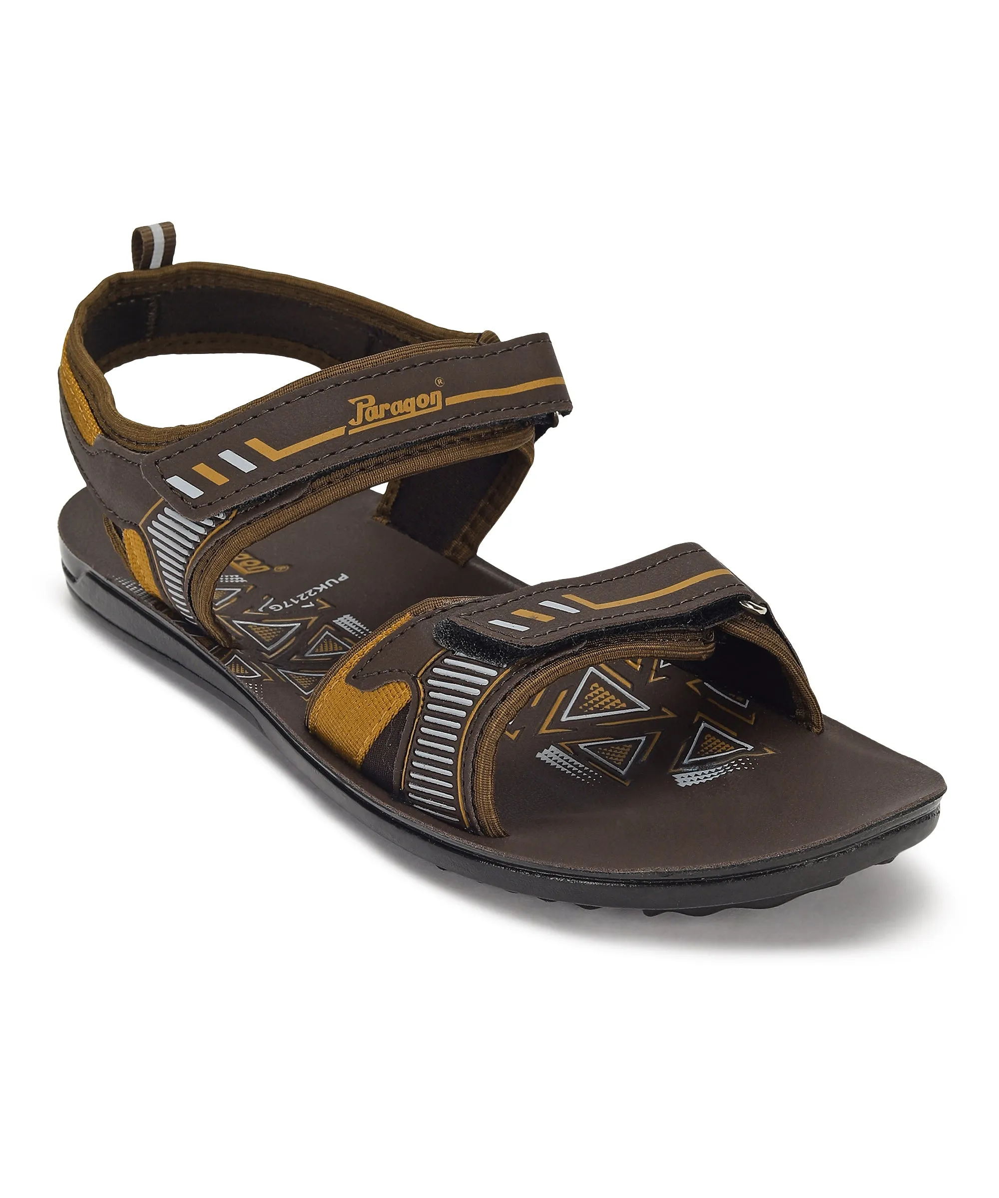 Paragon PUK2217G Men Stylish Velcro Sandals | Comfortable Sporty Sandals for Daily Outdoor Use | Casual Athletic Sandals with Cushioned Soles