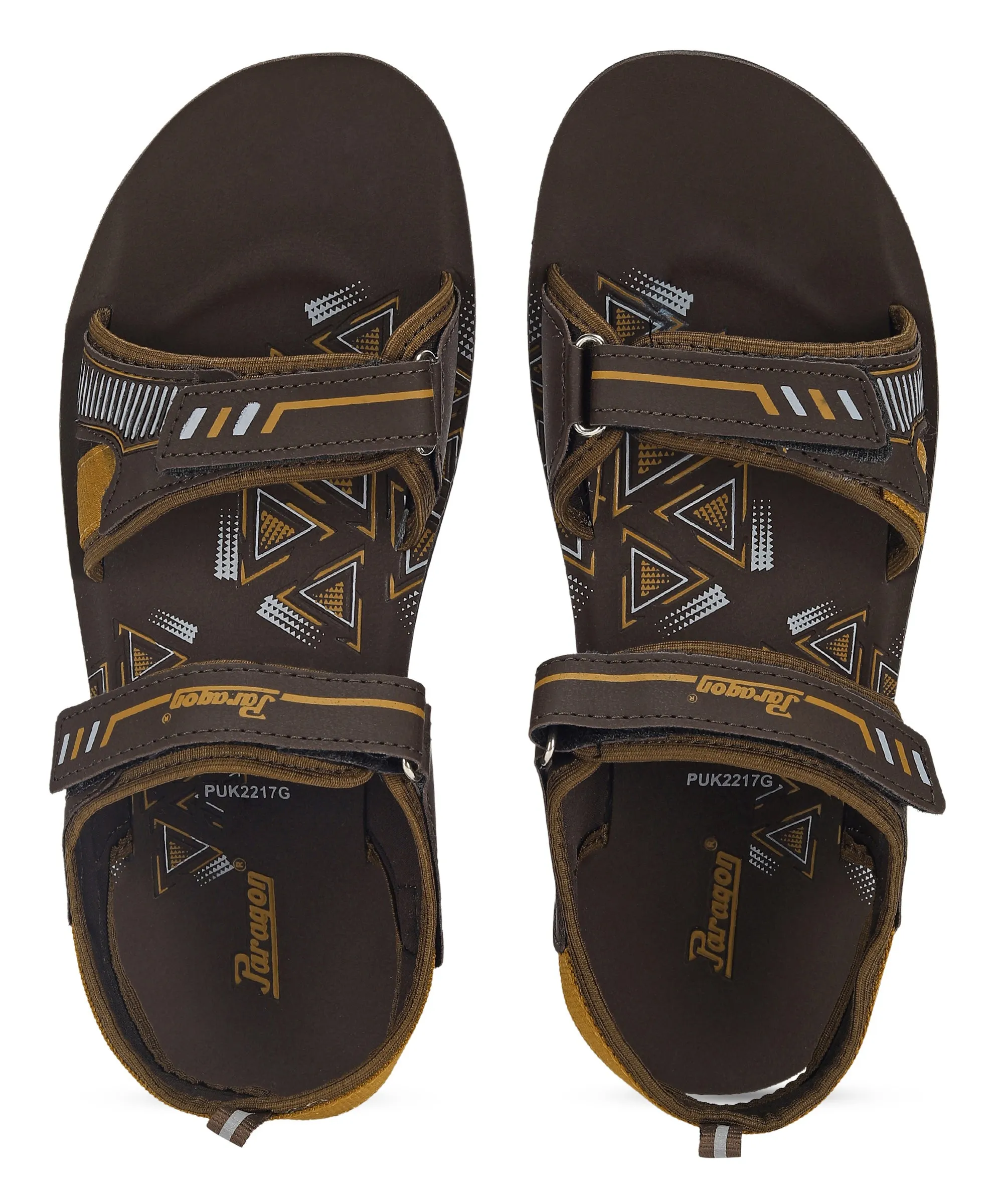 Paragon PUK2217G Men Stylish Velcro Sandals | Comfortable Sporty Sandals for Daily Outdoor Use | Casual Athletic Sandals with Cushioned Soles