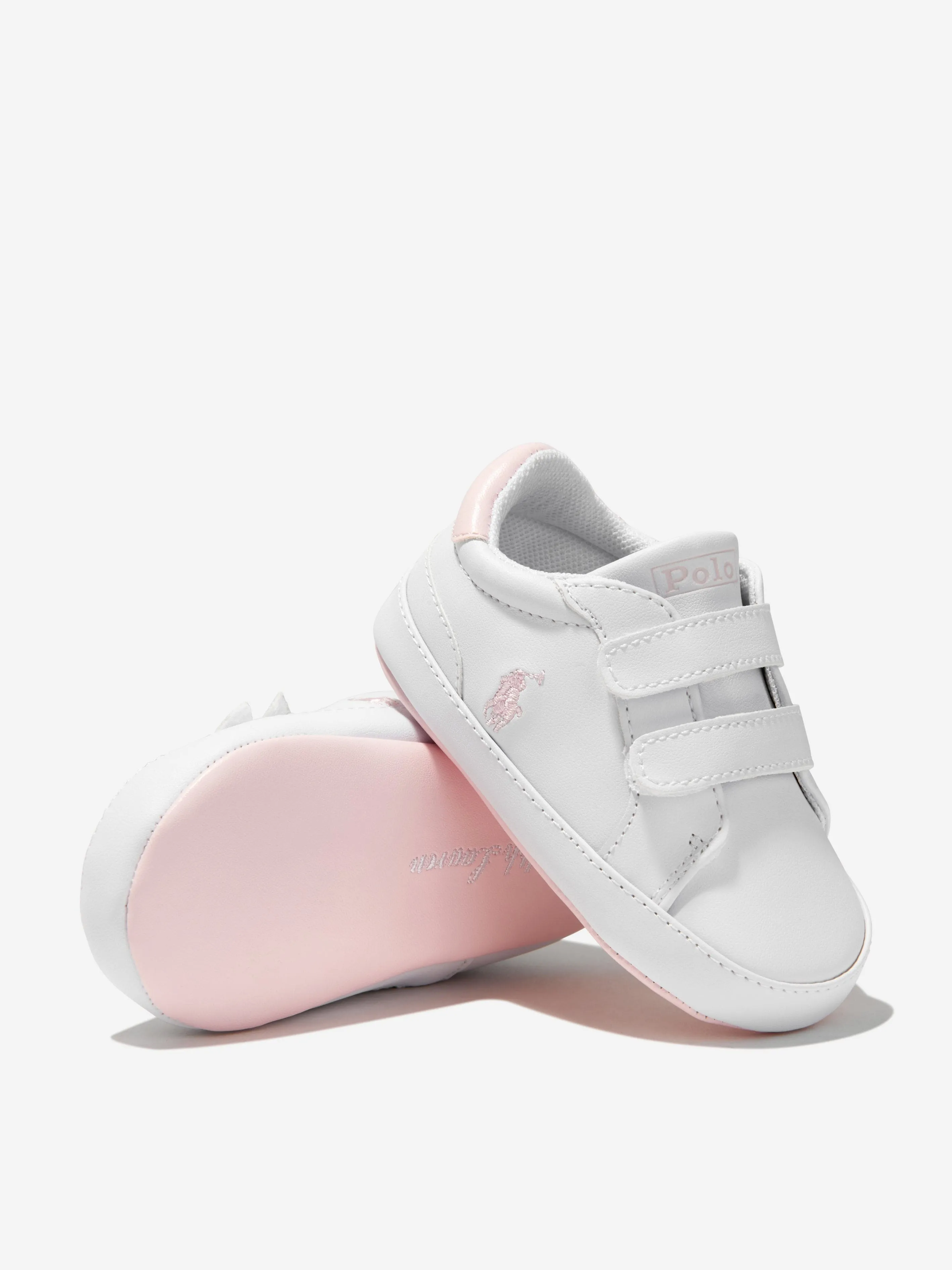 Ralph Lauren Baby Girls Heritage Court II Trainers in White