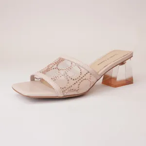 Rayen Nude Leather Heels