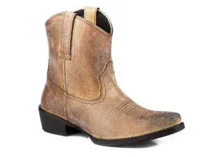 Roper Womens Dusty Tan Suede Cowboy Boots