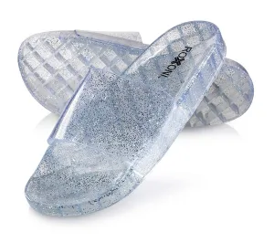 Roxoni Womens' Jelly Glitter Slide Sandals